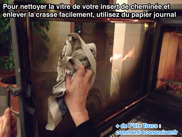 cheminee insert nettoyage vitre