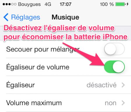 comment regler egaliseur iphone