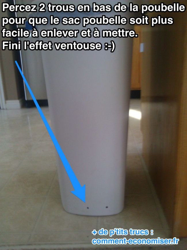 Comment �viter que le sac poubelle reste coin�