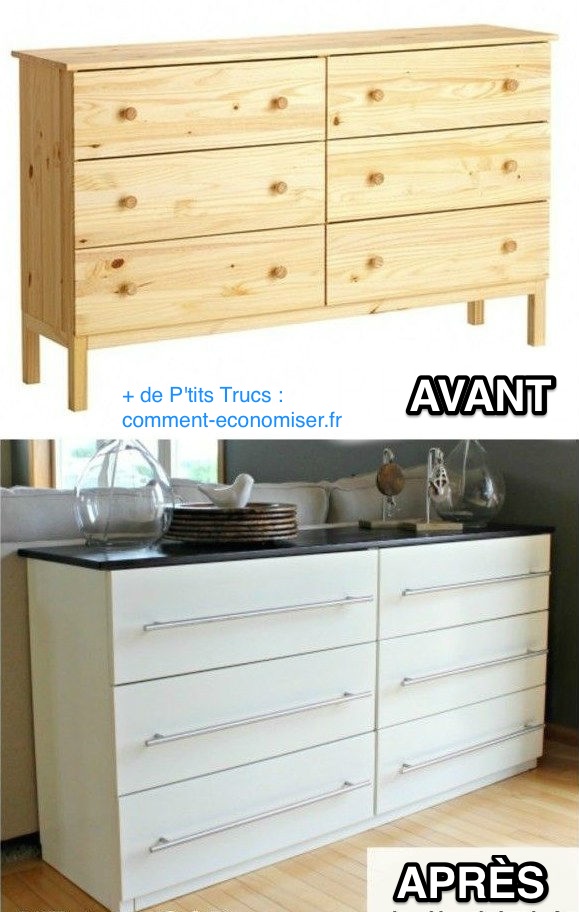 commode malm blanche pas cher